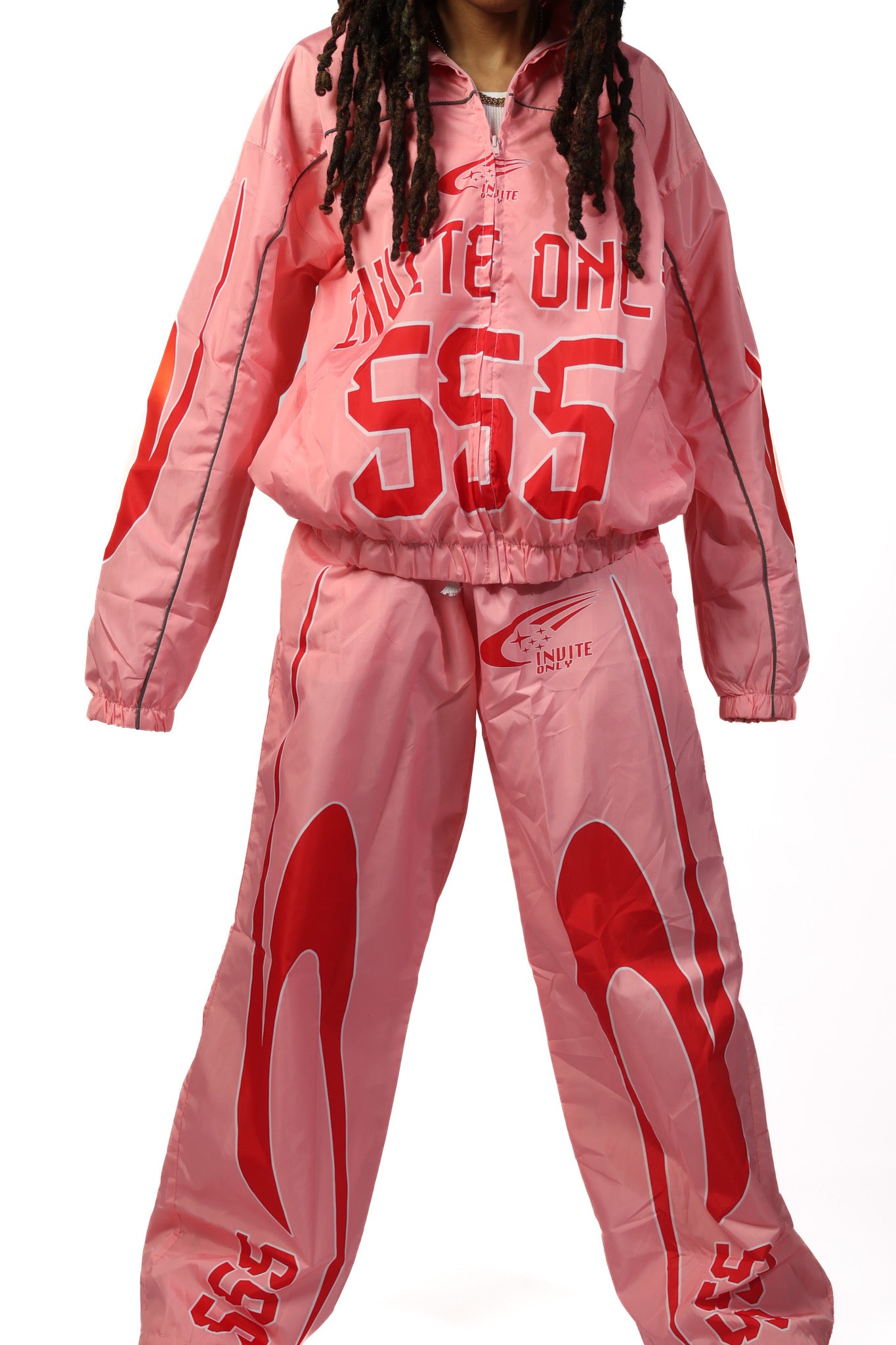 555 FASTLANE PINK/RED WINDBREAKER SET