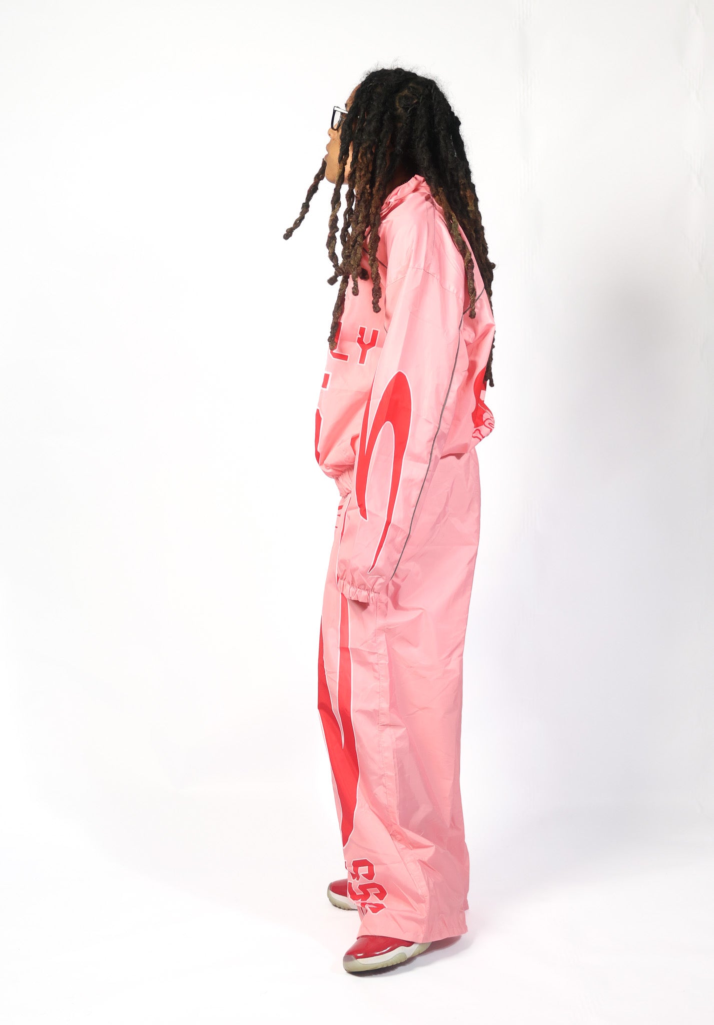 555 FASTLANE PINK/RED WINDBREAKER SET
